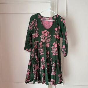 Pink Chicken Green and Pink Dress